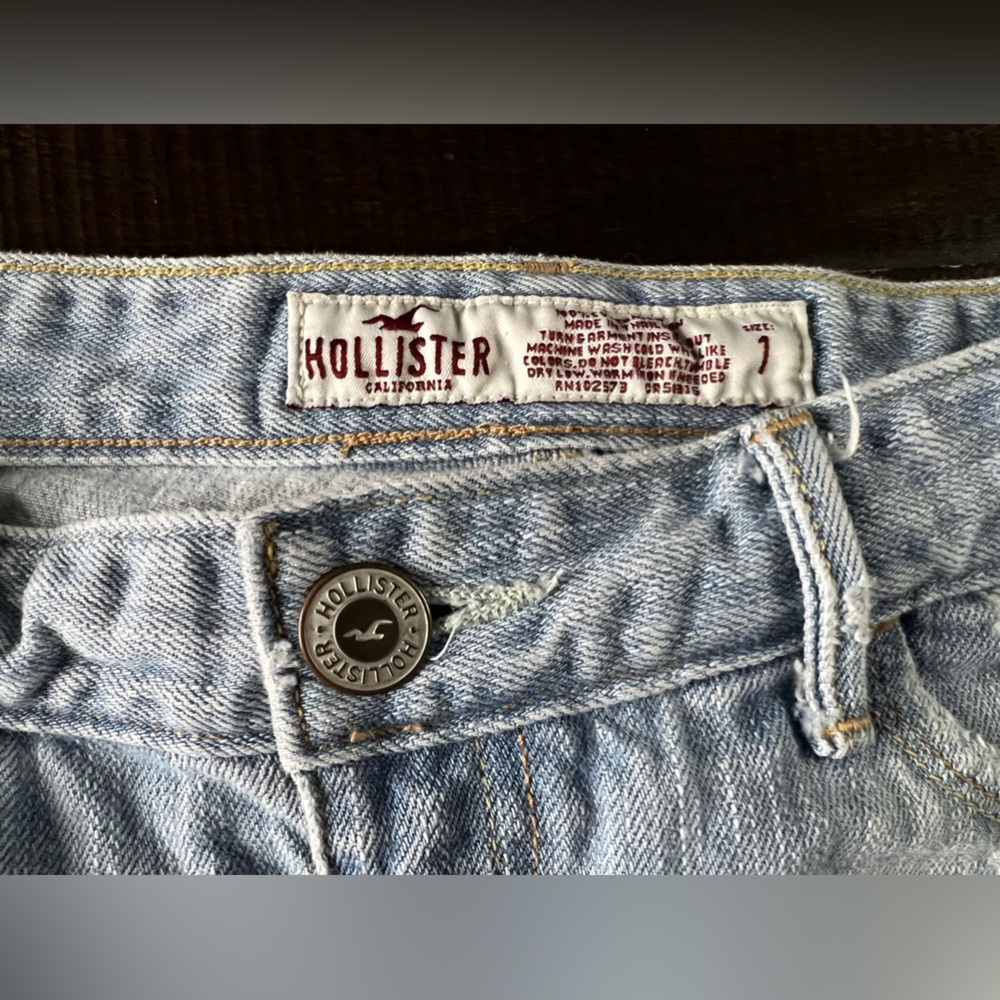 Hollister Micro Mini Destroyed Jean Skirt - 1 - Picture 4 of 4